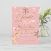 Invitation Hiver Onederland Premier anniversaire Blonde Baby  (Debout devant)