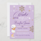 Invitation Hiver Onederland Premier anniversaire Brunette Bab (Devant)