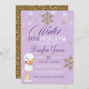 Invitation Hiver Onederland Premier anniversaire Brunette Bab