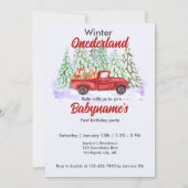 Invitation Hiver Onederland Premier anniversaire Camion rouge (Devant)