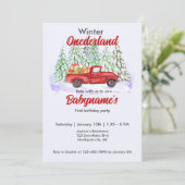 Invitation Hiver Onederland Premier anniversaire Camion rouge (Debout devant)