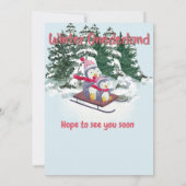 Invitation Hiver Onederland Premier anniversaire de mignons p (Dos)