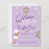 Invitation Hiver Onederland Premier anniversaire Ethnic Baby  (Devant)