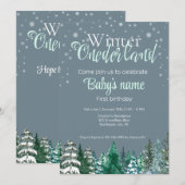 Invitation Hiver Onederland Premier anniversaire étoile de fo (Devant / Derrière)