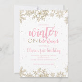 Invitation Hiver Onederland Premier anniversaire Gold Snowfla (Devant)
