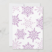Invitation Hiver Onederland Purple Flocon de neige 1er annive (Dos)