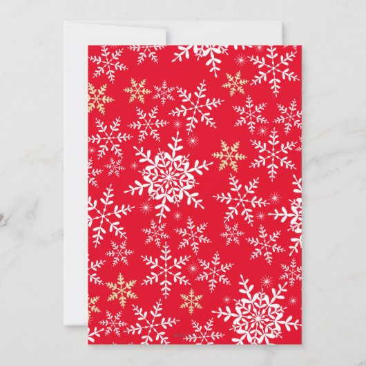 Invitation Hiver ONEderland Red Gold Parties scintillant 1er (Dos)