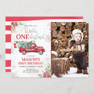 Invitation Hiver Onederland Red Truck Boy Premier anniversair