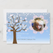 Invitation Hiver ONEderland rose Anniversaire Photo Invitatio (Dos)