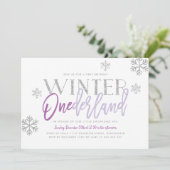 Invitation Hiver ONEderland Silver Glitz Purple 1er anniversa (Debout devant)