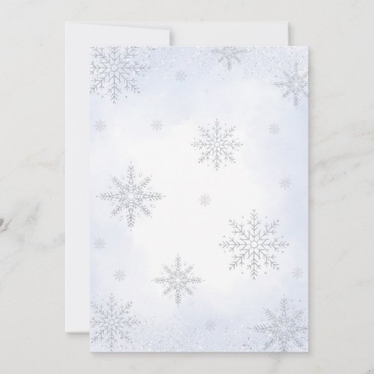 Invitation Hiver Onederland Snowflakes Anniversaire Invitatio (Dos)