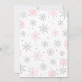 Invitation Hiver Onederland Snowflakes Premier anniversaire (Dos)