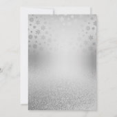 Invitation Hiver Oneederland Argent Rose 1er Anniversaire (Dos)