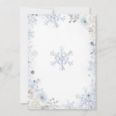 Invitation Hiver Pastel Blue Snowflake Baby shower Camion (Dos)