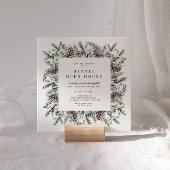 Invitation Hiver Pastel Élégant Carré Open House