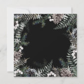 Invitation Hiver Pastel Élégant Carré Open House (Dos)