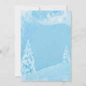 Invitation Hiver, Pin, Flocons de neige  Fête de Noël (Dos)