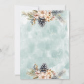 Invitation Hiver Pine cône floral Noël fête entreprise (Dos)