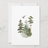 Invitation Hiver Pine Tree aventure en couple Douche (Dos)