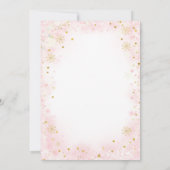 Invitation Hiver Pink Bow thème Girl Coquette Baby shower (Dos)