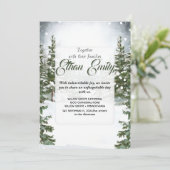 Invitation Hiver Pins Rustiques Mariage Botanique Invitat (Debout devant)