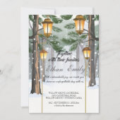 Invitation Hiver Pins Rustiques Mariage Botanique Invitat (Devant)