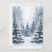 Invitation Hiver Pins Rustiques Mariage Botanique Invitat (Dos)