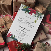 Invitation Hiver Poinsettia Mariage de vacances