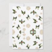 Invitation Hiver Rouge Bow Nutcracker Ballet Baby shower neig (Dos)