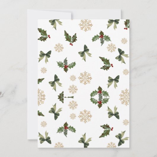 Invitation Hiver Rouge Bow Nutcracker Ballet Baby shower neig (Dos)