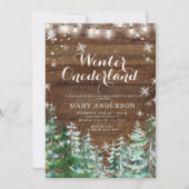 Invitation Hiver Russe Tourneiges de bois Onederland Annivers (Devant)