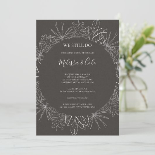 Invitation Hiver rustique | Charbon Nous Faisons Encore Vo Re (Debout devant)