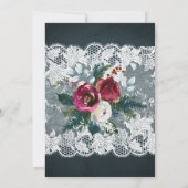 Invitation Hiver rustique élégante pivoines douche nuptiale (Dos)