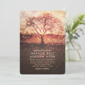 Invitation Hiver rustique épousant la chute élégante de (Debout devant)