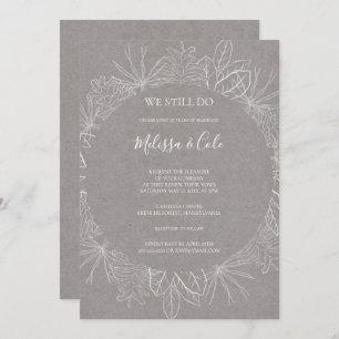 Invitation Hiver rustique   Grey Nous Continuons À Vow Renouv