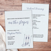 Invitation Hiver Ski Bachelorette Neige Week-end Itinéraire