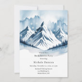 Invitation Hiver Snowy Pine Wreath Bachelorette Party (Devant)