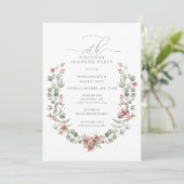 Invitation Hiver Surprise Party Végétation 70e anniversaire (Debout devant)