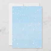 Invitation Hiver UN derland bleu or garçon 1er anniversaire (Dos)