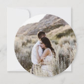 Invitation hiver verdure élégante enregistrer la photo date (Dos)