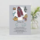 Invitation Hiver Vêtements (Debout devant)