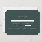 Invitation Hiver Vintage Aquarelle Ornament Mariage RSVP (Dos)