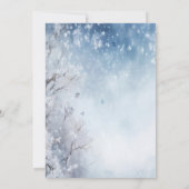Invitation Hiver Wonderland Baby shower paysager (Dos)