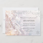 Invitation Hiver Wonderland Branches Réception (Devant)