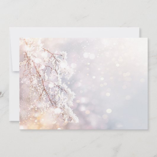 Invitation Hiver Wonderland Branches Réception (Dos)