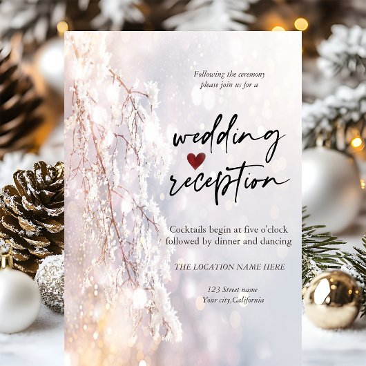 Invitation Hiver Wonderland Branches Réception