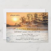 Invitation Hiver Wonderland String lights QR Fête des mariées (Devant)