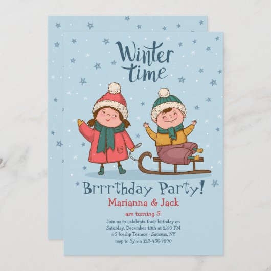 Invitation hivernale (Devant / Derrière)