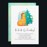 Invitation Ho Ho Ho Cute Cat Tree Fête de Noël<br><div class="desc">Ho Ho Ho Cute Cat Tree Fête de Noël. Style minimaliste humoristique avec une illustration de chat et d'arbre festif et l'en-tête principal dans un script de style manuscrit. Personnalisez facilement le reste du texte à vos propres détails. Sur le dos, il y a une coordination du lavage à l'aquarelle...</div>