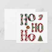 Invitation Ho Ho Ho Joué Noël (Devant / Derrière)